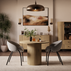 Ausziehbarer Esstisch Ovalio – Eiche Cremona