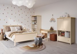 Kinder- und Jugendzimmer Story – Weiß/Eiche Vincenza