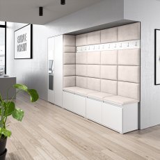 Set für die Diele mit Spiegel Emi 9 - weiß