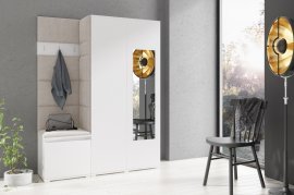 Set für den Flur mit Spiegel Emi 11 - weiß