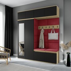 Set für den Flur Emi 16 - Artisan Eiche/Schwarz