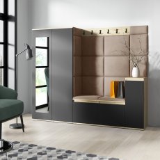 Set für die Diele Emi 27 - Artisan Eiche/Schwarz