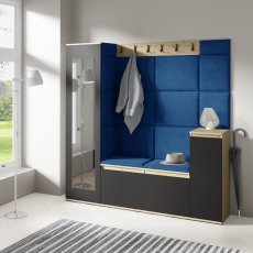 Set für den Flur Emi 28 - Artisan Eiche/Schwarz