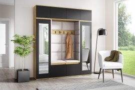 Set für die Diele Emi 32 mit Spiegel - Artisan Eiche/Schwarz