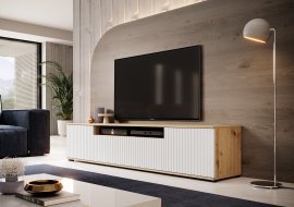 TV-Kommode Agnes - Artisan Eiche/Weiß