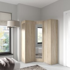 Eckschrank Emi 40 mit Spiegel - Sonoma Eiche