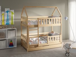 Bett na kat Claudia 80x160 cm - Holz