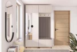 Flurset Rayo 2 mit Spiegel - hohe Beine