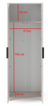PKMebel - Flurgarderoben-Set Bianco 12
