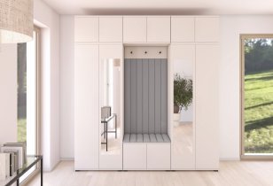 PKMebel - Flurgarderoben-Set Bianco 12