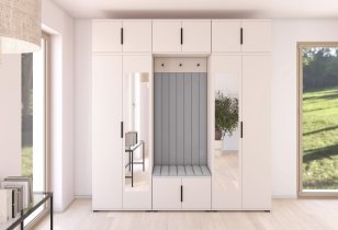 PKMebel - Flurgarderoben-Set Bianco 12