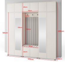 PKMebel - Flurgarderoben-Set Bianco 12
