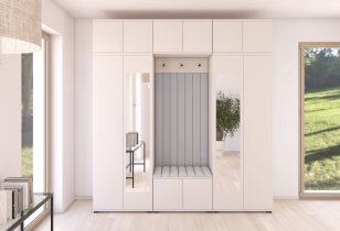 PKMebel - Flurgarderoben-Set Bianco 12