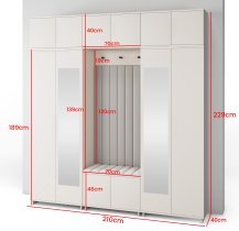 PKMebel - Flurgarderoben-Set Bianco 12