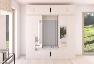 PKMebel - Flurgarderoben-Set Bianco 12