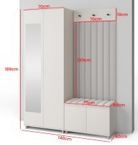 PKMebel - Garderobenset Bianco 13