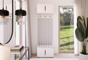 PKMebel - Flurgarderoben-Set Bianco 15