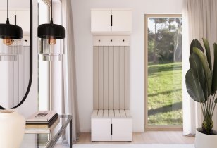 PKMebel - Flurgarderoben-Set Bianco 15
