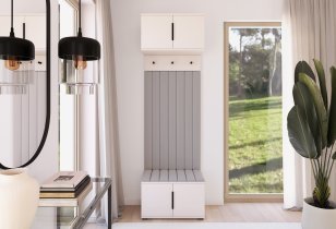 PKMebel - Flurgarderoben-Set Bianco 15