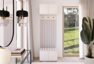 PKMebel - Flurgarderoben-Set Bianco 15