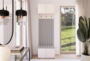 PKMebel - Flurgarderoben-Set Bianco 15