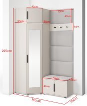 PKMebel - Flurgarderoben-Set Bianco 18