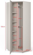 PKMebel - Flurgarderoben-Set Bianco 18