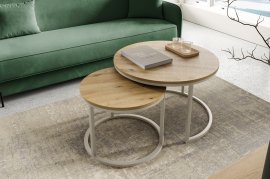 Set aus Couchtischen Fonte – Eiche Artisan/Kaschmir