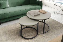 Set aus Couchtischen Fonte – Kaschmir/Schwarz