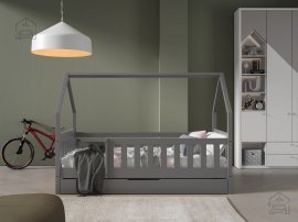 Kinderbett Jasmine 80x190 cm – grau