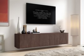 Hängendes TV-Board Trenza – Nussbaum