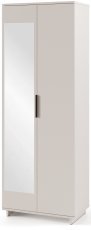 Kleiderschrank Bianco mit Spiegel – 70 cm