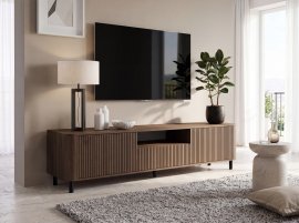 TV-Kommode Norvik – Metallfüße – Nussbaum Elegant