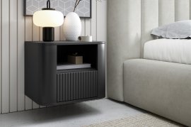 Wand-Nachtkästchen Trenza – Schwarz