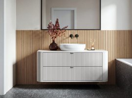 Wandschrank Lando 120 für Aufsatzwaschbecken – Kaschmir