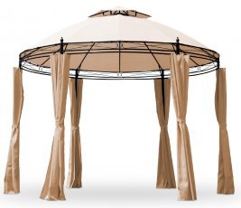 Runder Gartenpavillon Gavi 2 – Beige