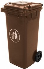 Mülltonne 120 L braun