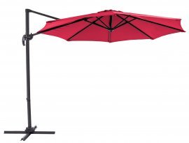 Gartenschirm Kazuar M in Fuchsia mit LED-Beleuchtung