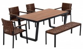 Gartenmöbel-Set Texas mit stabilem Tisch