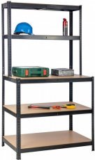 Lagerregal mit Erweiterung G 100x30/60x180 – schwarz