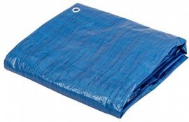 Standardplane 70G 4x5 m mit Stahlösen – blau