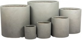 Blumentopf Grau, Set mit 6 Stück