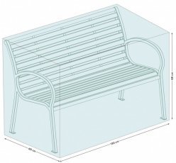 Abdeckung für Gartenbank 130x65x80/68 cm