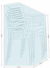 Auflage für Gartenstühle – Rückenlehne 65x75x95/110 cm