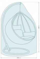 Abdeckung für Doppelliegesessel 230x200 cm