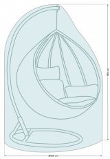 Schutzhülle für einzelnen Gartensessel 120x195 cm