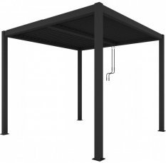 Gartenpergola Luxe 4x4 m – Anthrazit mit LED