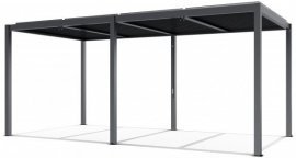 Gartenpergola Luxe 5,8x3 m – Anthrazit mit LED