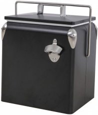 Stahl-Kühlbox, tragbar, 13 L – schwarz
