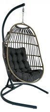 Hängesessel für den Garten Kari – schwarz